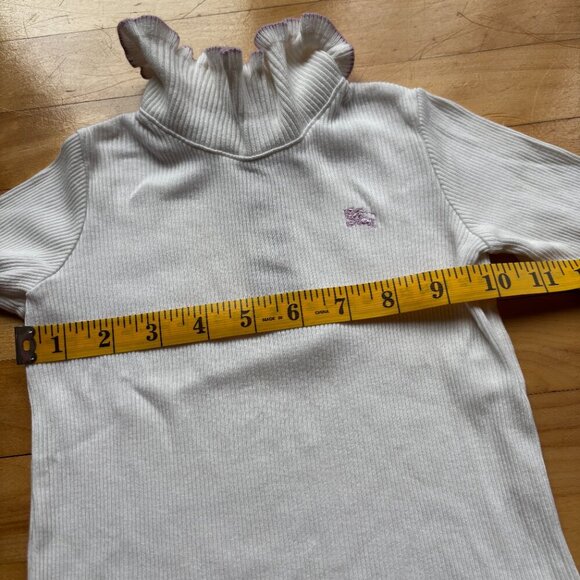 Burberry Girls' White Cotton Undershirt – Size 80cm - Picture 4 of 15